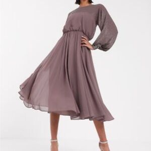 ASOS Purple Midi Dress Elegant and Versatile